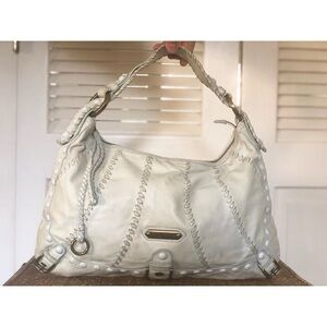 Isabella Fiore Cream Hobo Bag